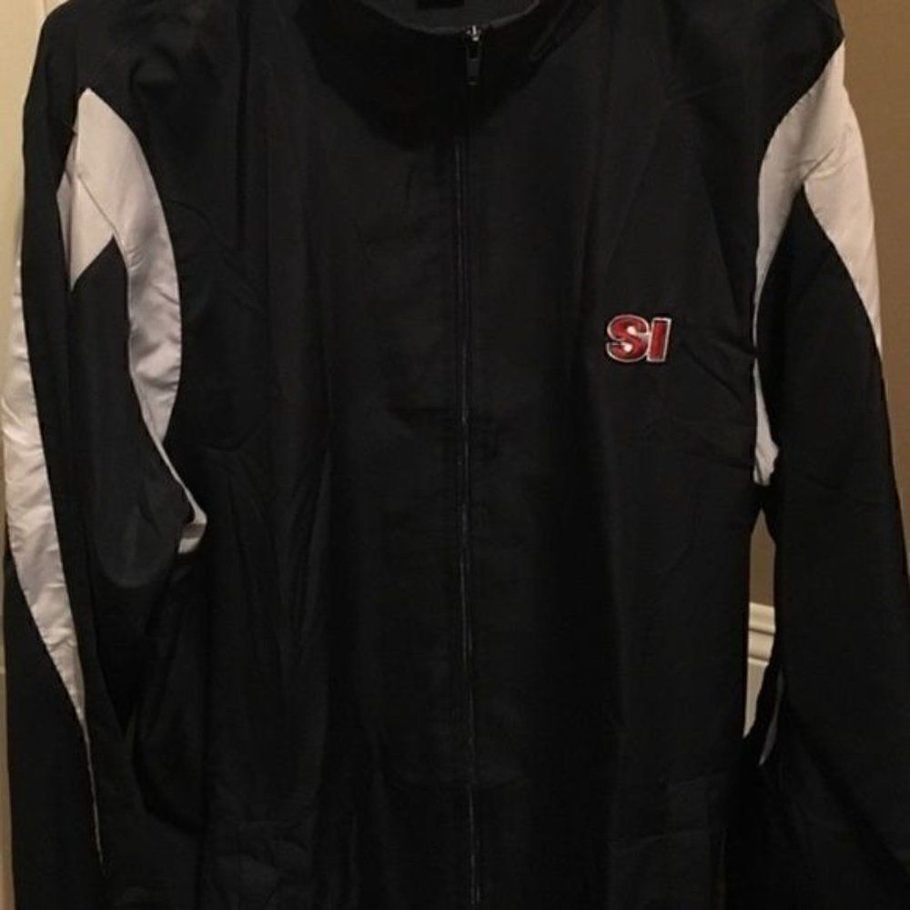 Sports Illustrated Vintage Navy Blue & White Full Zip Windbreaker (Size: XL) - Picture 8 of 12